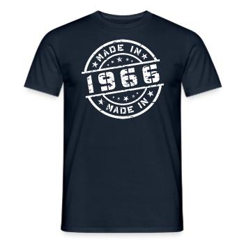 Geburtsjahr Geburtstag Born In - Made in 1966 - Männer T-Shirt - Navy - Vorne - AI Model Male 178 light (178cm)
