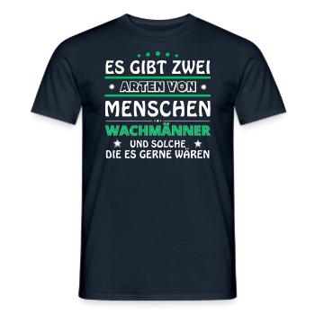 Cadeau d’agent de sécurité - deux types de... Concevoir - T-shirt homme - marine - Devant - AI Model Male 178 light (178cm)