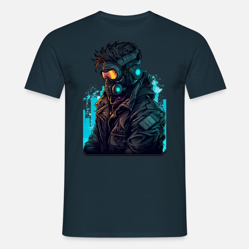 Cyberspace Hacker - Männer T-Shirt - Navy