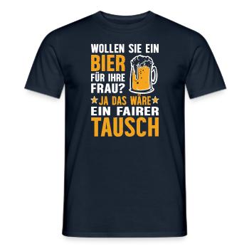 Lustige Bier Sprüche Biertrinker im Bierzelt Pils - Männer T-Shirt - Navy - Vorne - AI Model Male 178 light (178cm)