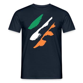 Irland Style Flagge - Männer T-Shirt - Navy - Vorne - AI Model Male 178 light (178cm)