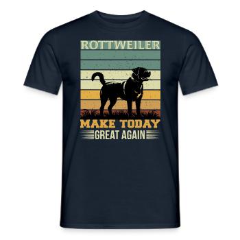 Rottweiler - Make Your Day Great - Männer T-Shirt - Navy - Vorne - AI Model Male 178 light (178cm)