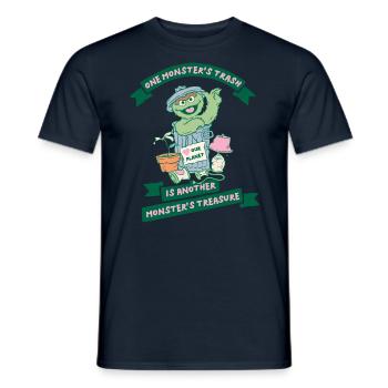 Sesame Street Mordicus Love Our Planet - T-shirt homme - marine - Devant - AI Model Male 178 light (178cm)