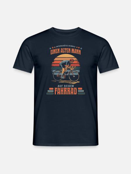 Alter Mann Fahrradfahrer Radfahren Spruch Geschenk - Männer T-Shirt - Navy