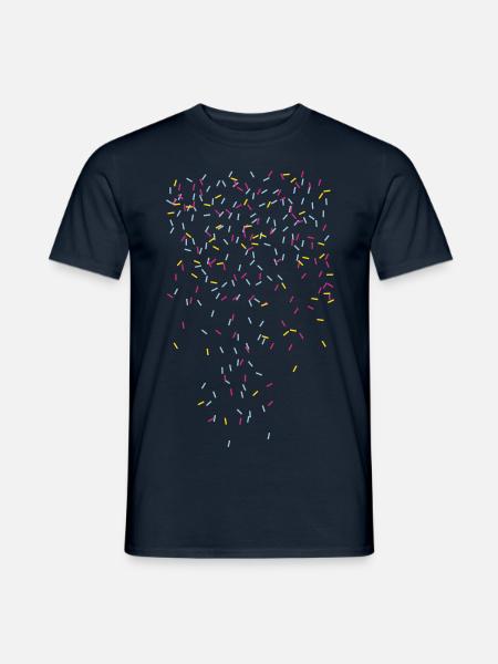 Konfetti - Männer T-Shirt - Navy