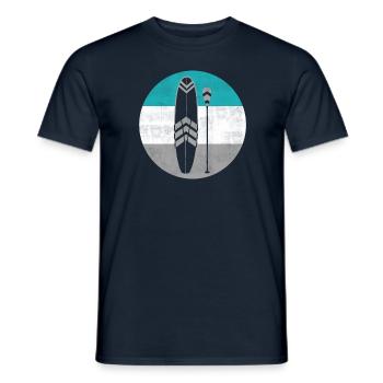 SUP Board & Paddel - Stand-Up Paddle Paddling - Männer T-Shirt - Navy - Vorne - AI Model Male 178 light (178cm)
