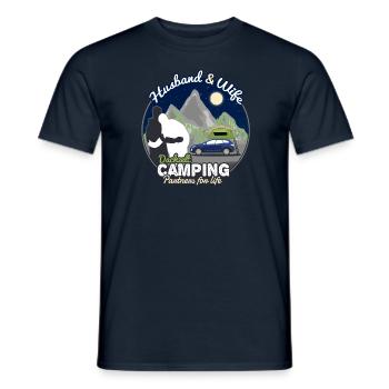 "Roof tent Camping Partners" gift Valentine's Day - Men's T-Shirt - navy - Front - AI Model Male 178 light (178cm)