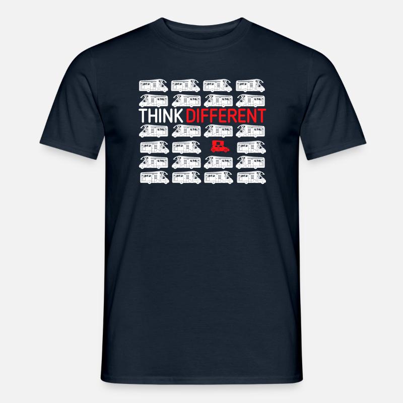Think Different "Dachzelt Edition" Camper Camping - Männer T-Shirt - Navy