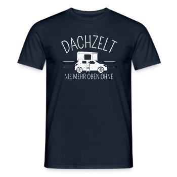 Autodachzelt | Dachzelt T-Shirt | Geschenk Camper - Männer T-Shirt - Navy - Vorne - AI Model Male 178 light (178cm)