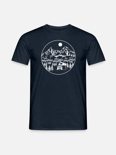SUV Offroad-Fahrzeug Dachzelt Camping Urlaub - Männer T-Shirt - Navy