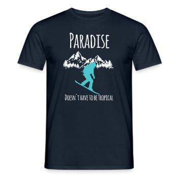 Planche à neige - T-shirt homme - marine - Devant - AI Model Male 178 light (178cm)