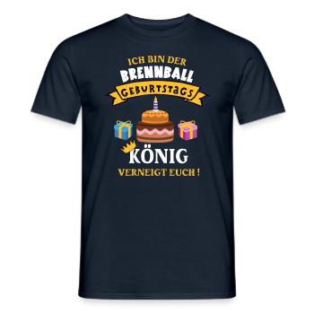 Brennball König Geburtstag Spieler Trainer Geb - Männer T-Shirt - Navy - Vorne - AI Model Male 178 light (178cm)
