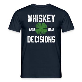 Irischer Whiskey - Männer T-Shirt - Navy - Vorne - AI Model Male 178 light (178cm)