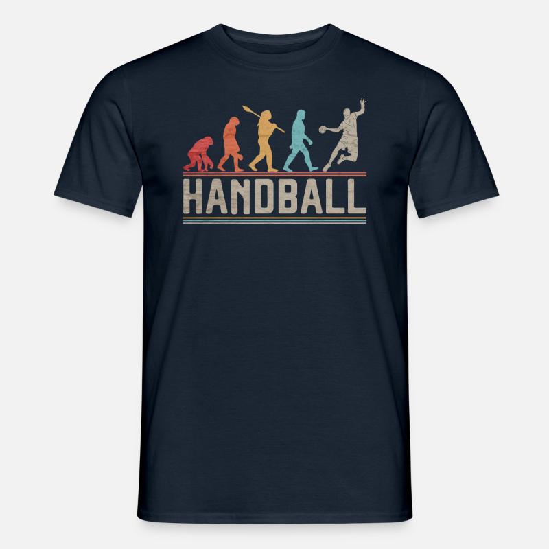 Handball Evolution Handballspieler Geschenk - Männer T-Shirt - Navy