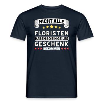 Nicht alle Floristen bekommen so ein Geschenk - Männer T-Shirt - Navy - Vorne - AI Model Male 178 light (178cm)