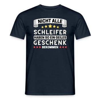 Nicht alle Schleifer bekommen so ein Geschenk - Männer T-Shirt - Navy - Vorne - AI Model Male 178 light (178cm)