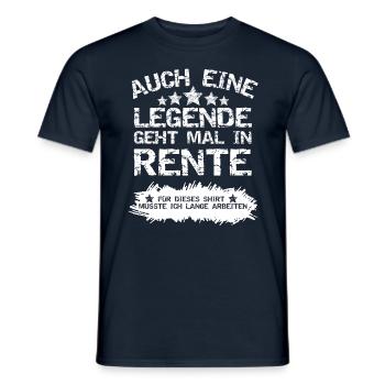 Auch eine Legende geht mal in Rente - Männer T-Shirt - Navy - Vorne - AI Model Male 178 light (178cm)