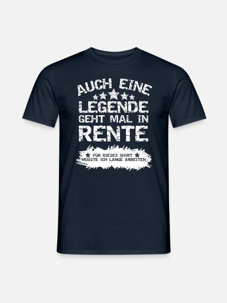 Auch eine Legende geht mal in Rente - Männer T-Shirt - Navy