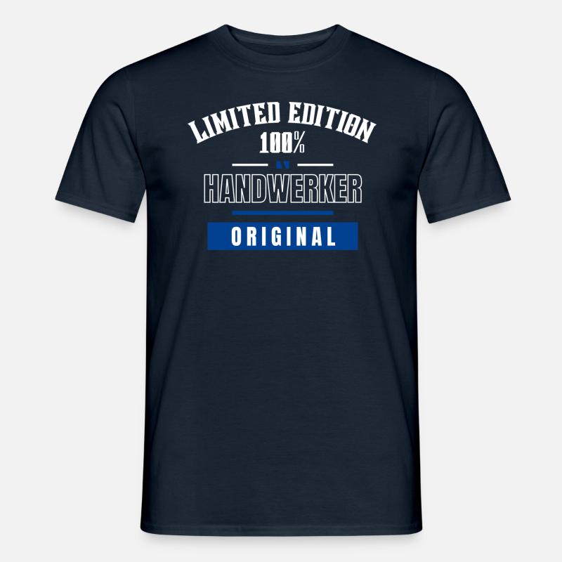 Limited Edition 100% - Handwerker - Original - Männer T-Shirt - Navy