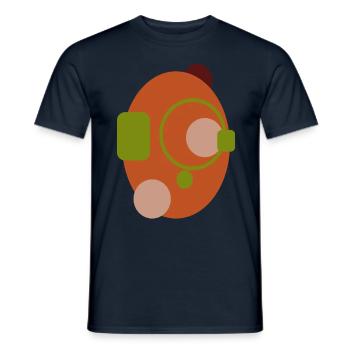 Retro Vintage Style für 70er 80er Liebhaber Orange - Männer T-Shirt - Navy - Vorne - AI Model Male 178 light (178cm)