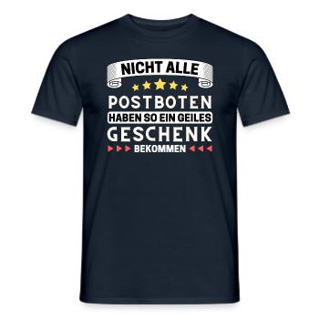 Nicht alle Postboten bekommen so ein Geschenk - Männer T-Shirt - Navy - Vorne - AI Model Male 178 light (178cm)