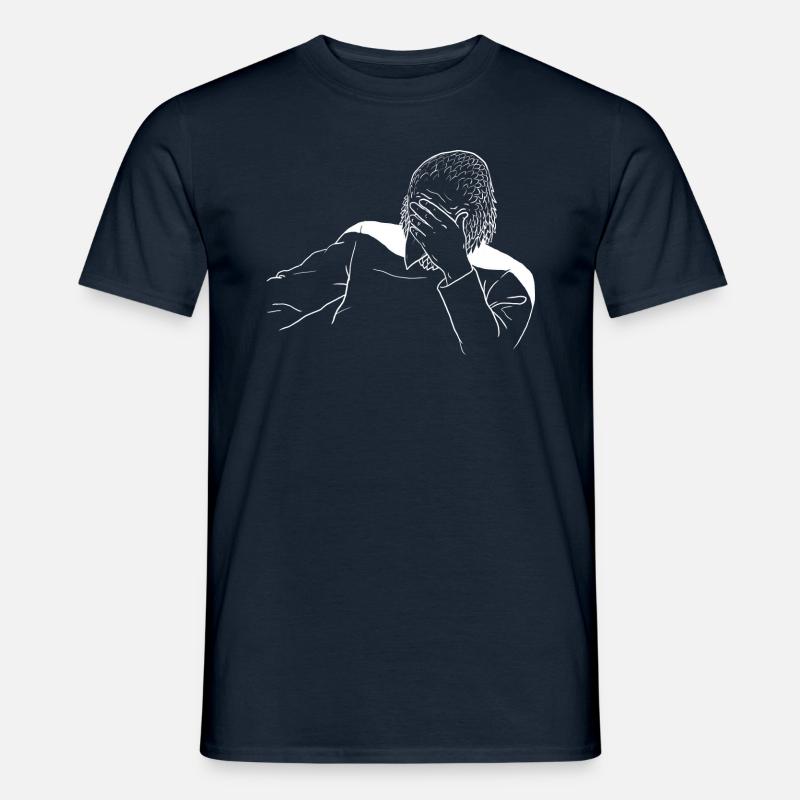 Facepalming Eagle (white design for dark apparel) - Men’s T-shirt - navy