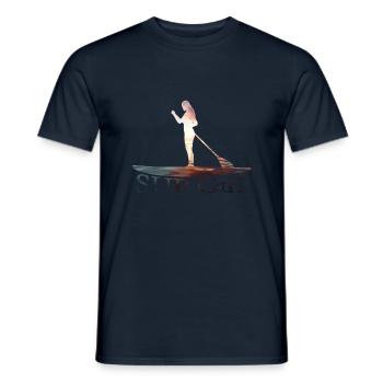 SUP- Stand up Paddling Girl, Outdoor - T-shirt homme - marine - Devant - AI Model Male 178 light (178cm)