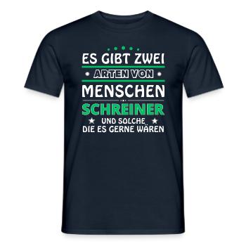 Es gibt zwei Arten von Menschen - Schreiner - Männer T-Shirt - Navy - Vorne - AI Model Male 178 light (178cm)
