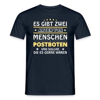 Es gibt zwei Arten von Menschen - Postboten - Männer T-Shirt - Navy - Vorne - AI Model Male 178 light (178cm)