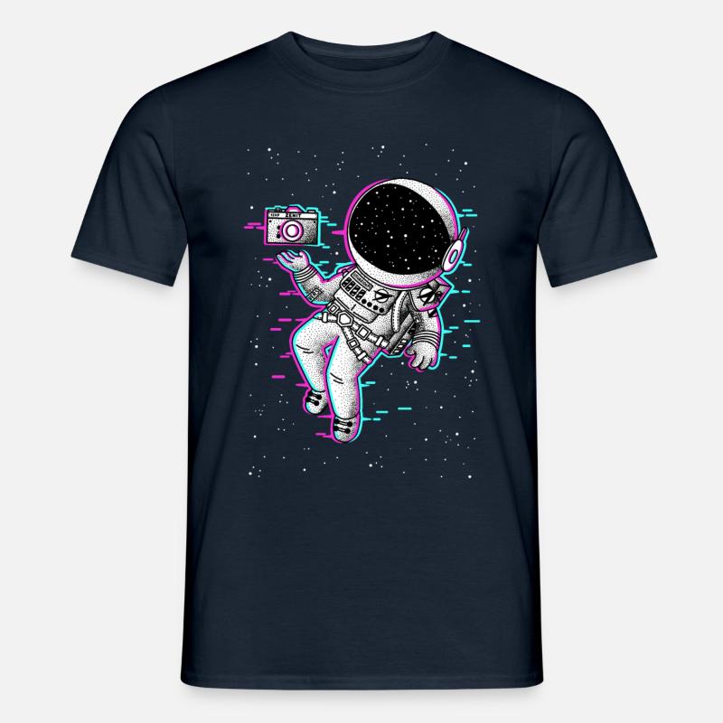 Astronauta Glicth - T-shirt uomo - navy