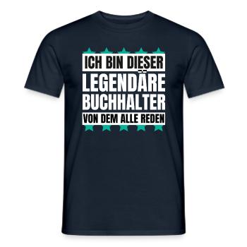Ich bin dieser legendäre Buchhalter - Männer T-Shirt - Navy - Vorne - AI Model Male 178 light (178cm)
