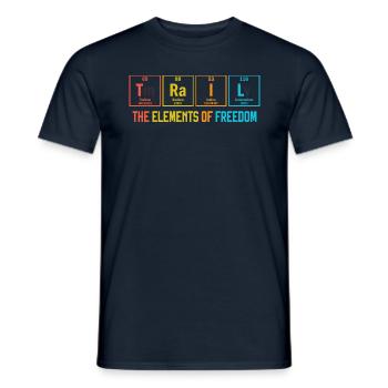 Trail Das Periodensystem der Elemente der Freiheit - Männer T-Shirt - Navy - Vorne - AI Model Male 178 light (178cm)