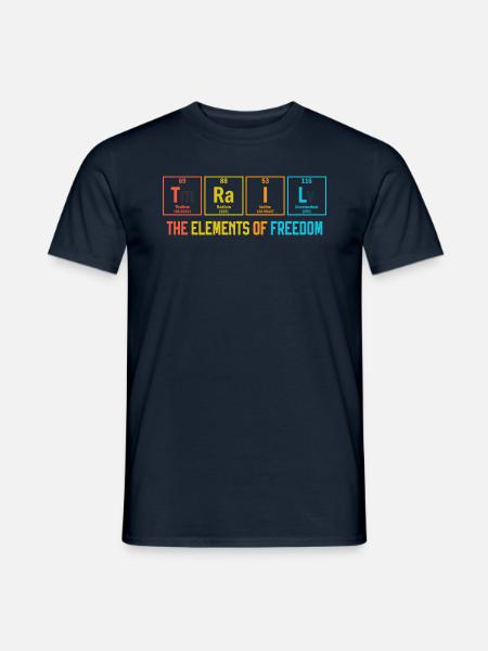 Trail Das Periodensystem der Elemente der Freiheit - Männer T-Shirt - Navy