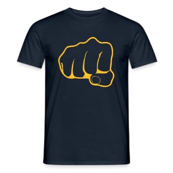 Fist - Männer T-Shirt - Navy - Vorne - AI Model Male 178 light (178cm)