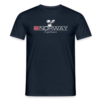 Norway Experience - Moose - Männer T-Shirt - Navy - Vorne - AI Model Male 178 light (178cm)