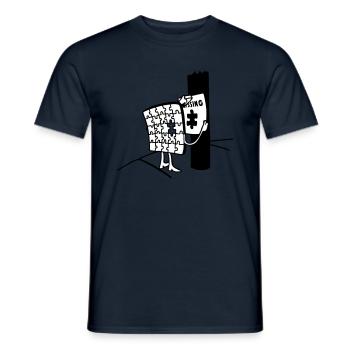 Puzzle Missing, Vermisst ein Stück seiner selbst - Männer T-Shirt - Navy - Vorne - AI Model Male 178 light (178cm)