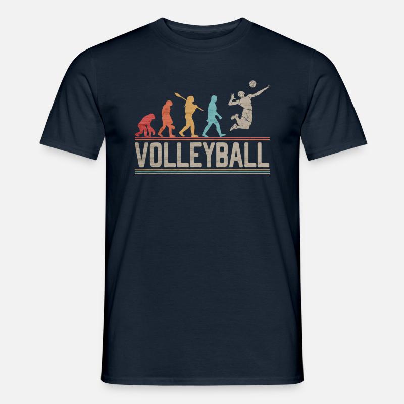 Volleyball Evolution Evolution des Volleyballs - Männer T-Shirt - Navy