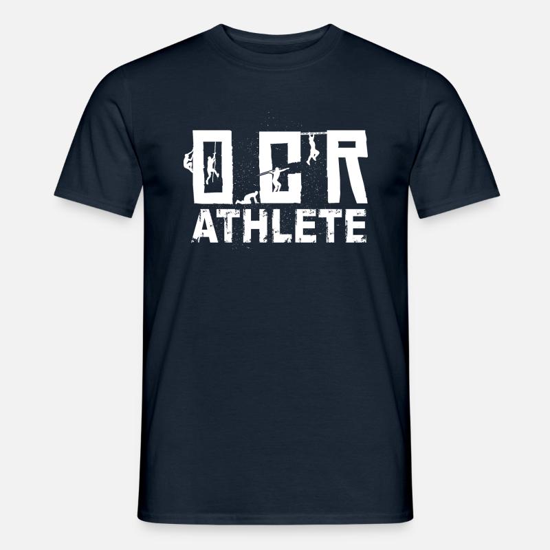 Course d'obstacles d'athlète OCR - T-shirt homme - marine