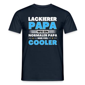 Lackierer Papa wie ein normaler nur viel cooler - Männer T-Shirt - Navy - Vorne - AI Model Male 178 light (178cm)