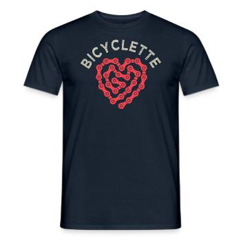 bicycle I like bike bike bike - Men's T-Shirt - navy - Front - AI Model Male 178 light (178cm)