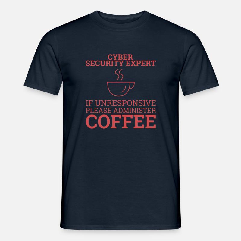 "Cyber Security Expert Coffee | Hacker" - Männer T-Shirt - Navy