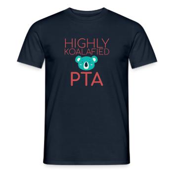 "PTA Koalafied | Pharmacy" - Men's T-Shirt - navy - Front - AI Model Male 178 light (178cm)