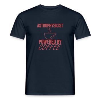 « Astrophysicien Café | Astronomie » - T-shirt homme - marine - Devant - AI Model Male 178 light (178cm)