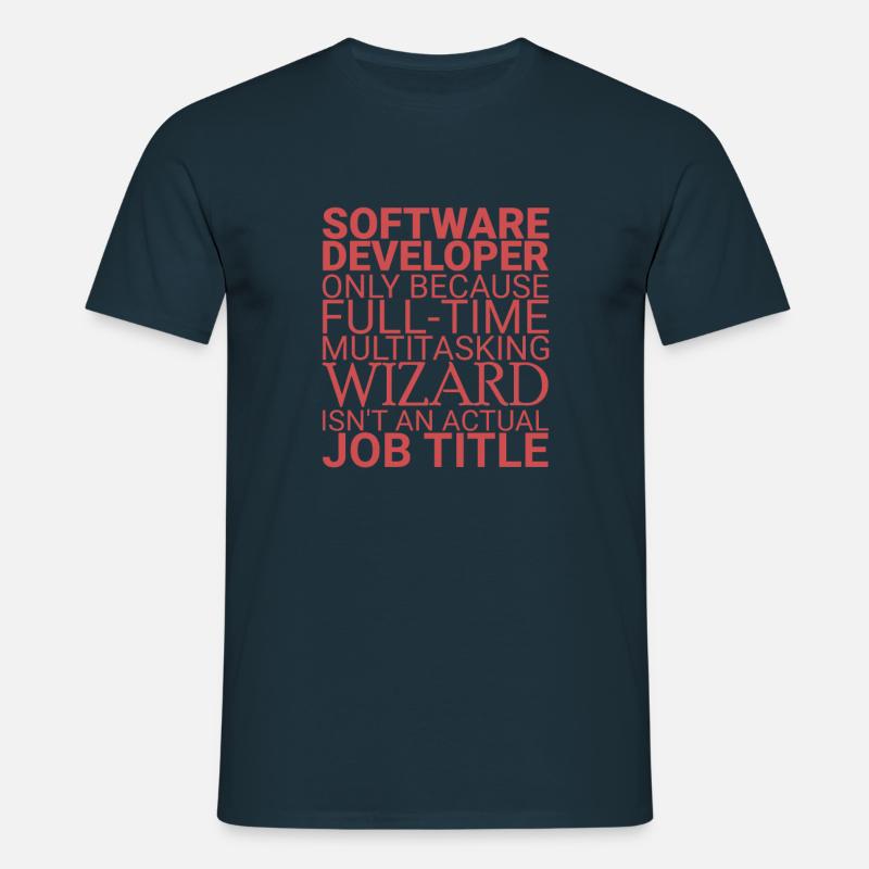 "Software Developer Wizard | Programmierer" - Männer T-Shirt - Navy