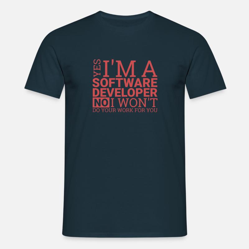 "Software Developer Work | Programmierer" - Männer T-Shirt - Navy