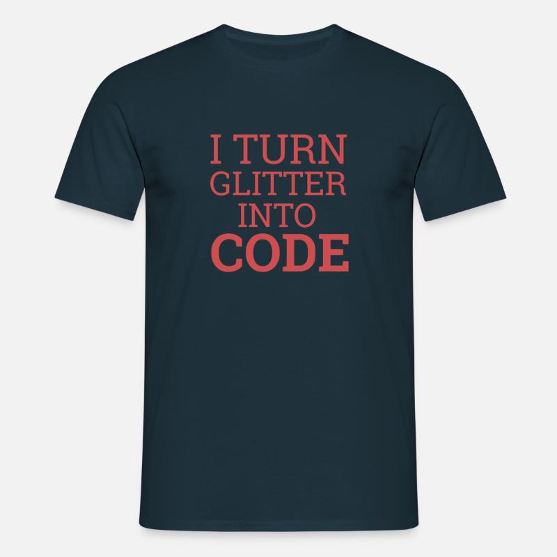 "Glitter Code | Programmierer" - Männer T-Shirt - Navy