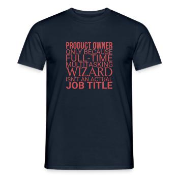 « Product Owner Wizard | » Scrum Master" » - T-shirt homme - marine - Devant - AI Model Male 178 light (178cm)