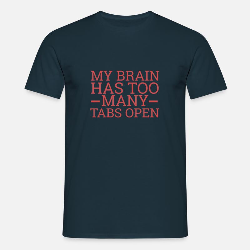 "Brain Tabs | Computer Science" - Men's T-Shirt - navy