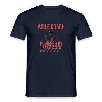 "Agile Coach Coffee | Agile" - Männer T-Shirt - Navy - Vorne - AI Model Male 178 light (178cm)