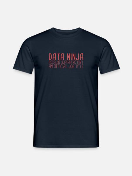 "Data Ninja Superhero | Data Science" - Männer T-Shirt - Navy